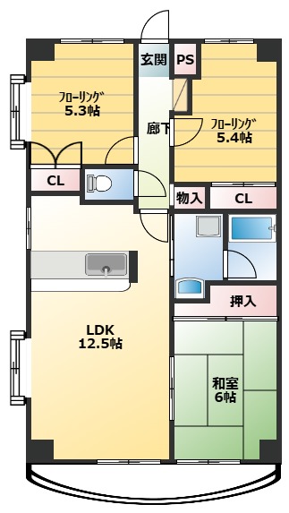 シャルマン５の間取り