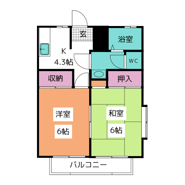 安齋コーポの間取り