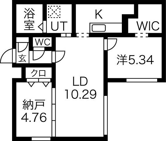 札幌市北区北二十七条西のマンションの間取り