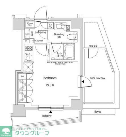 文京区目白台のマンションの間取り