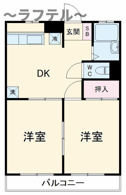 狭山市大字水野のマンションの間取り