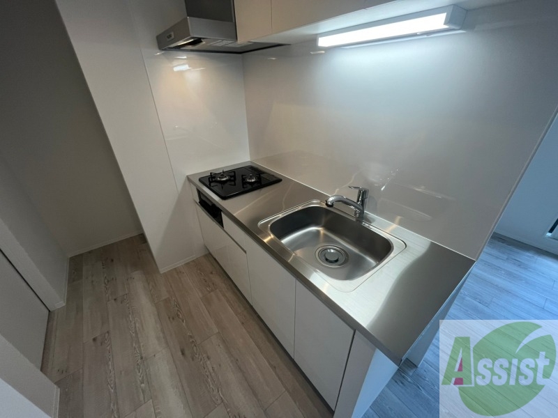 キッチン　２口システムキッチンですのですぐにお料理に使えます！