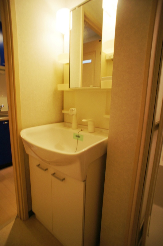 洗面設備　スペースが確保できる洗面所です