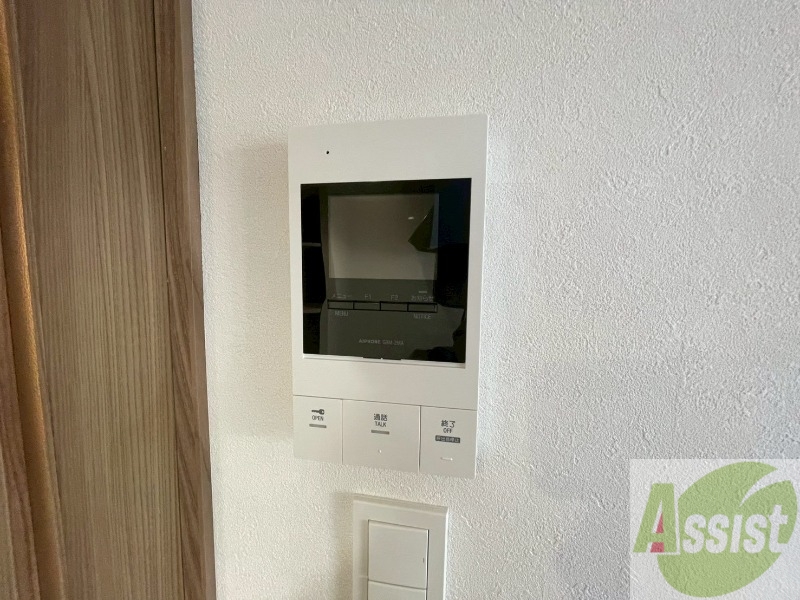 セキュリティ　モニタ付インターホンでセキュリティ面も安心です。