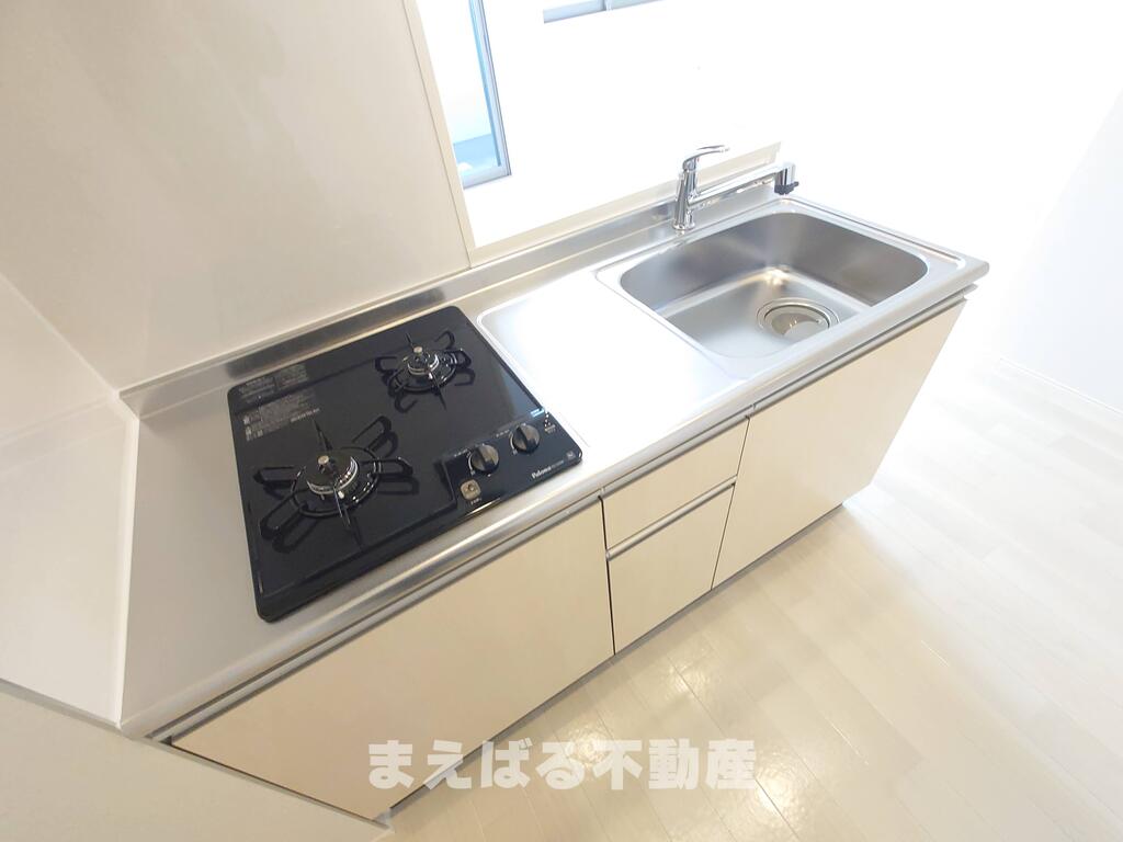 キッチン　2口コンロ付き