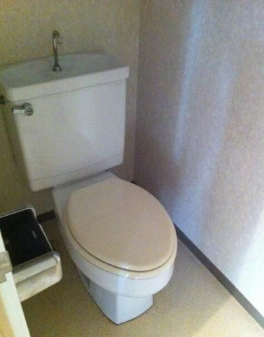トイレ　落ち着いた色調のトイレです