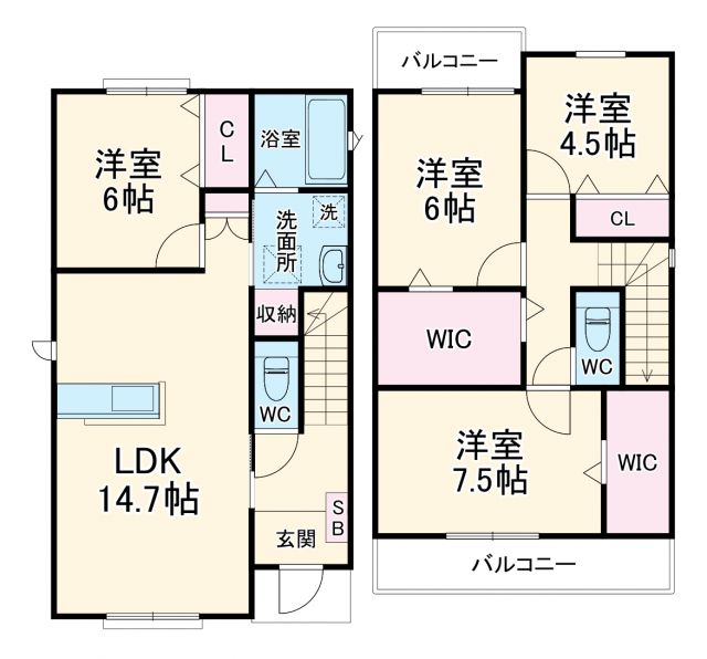 西原町22KODATEXVI-Aの間取り写真