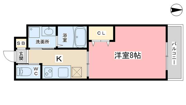 LEI COURT椥辻Iの間取り写真