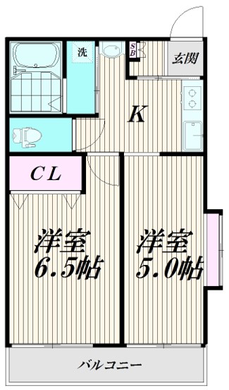 ＪＲ京浜東北線 大森駅 徒歩8分 3階建 築38年の間取り写真