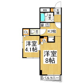 センターイン伊勢町の間取り写真