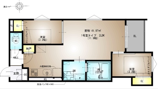 REGALEST喜連瓜破2の間取り写真