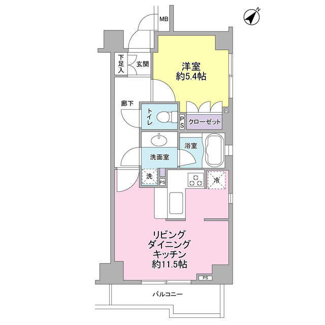 東京メトロ千代田線 根津駅 徒歩5分 5階建 築19年の間取り写真