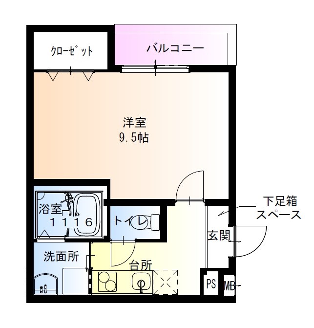 フジパレス長洲公園3番館の間取り写真