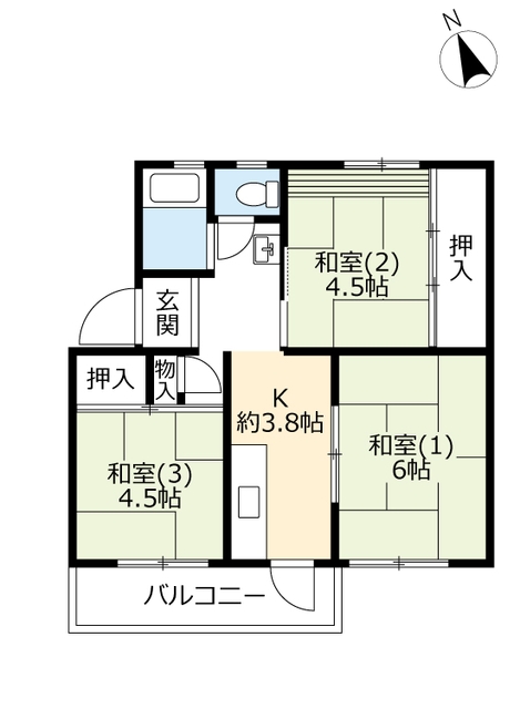 UR千草台の間取り写真