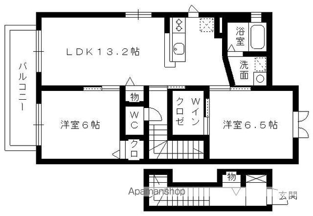 ＪＲ香椎線 須恵中央駅 徒歩22分 2階建 築22年の間取り写真