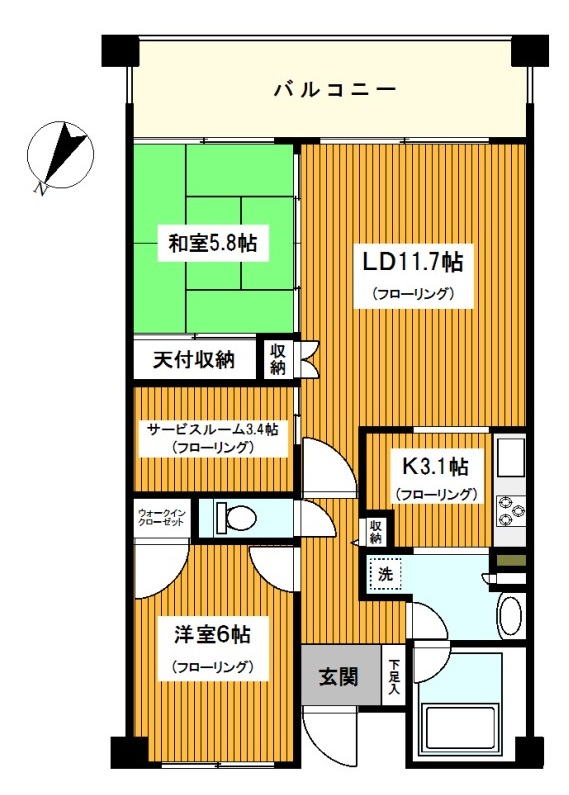 CASSIA横濱ガーデン山の間取り写真