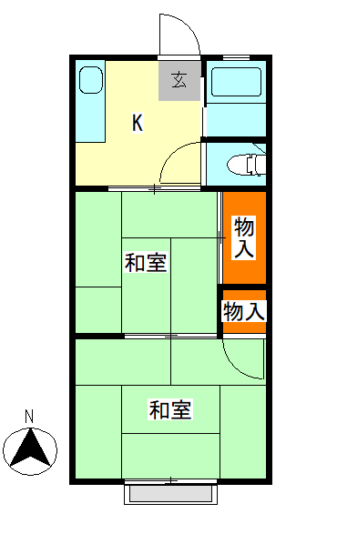 国谷ハイツの間取り