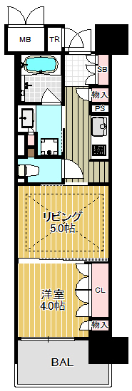 ブランズ大阪福島の間取り