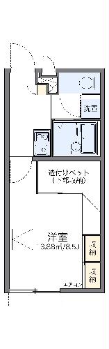 レオパレスカサベルデーの間取り