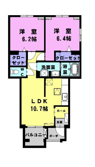 愛知県名古屋市西区比良４（アパート）の賃貸物件の間取り