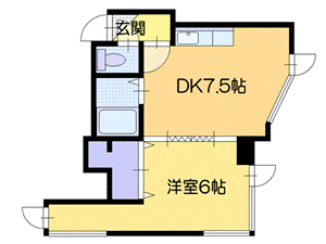 札幌市厚別区厚別中央一条のマンションの間取り