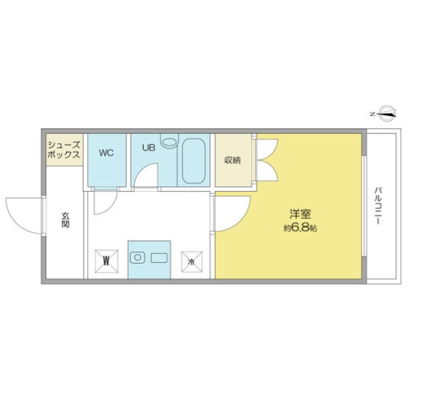 名古屋市昭和区広瀬町のマンションの間取り