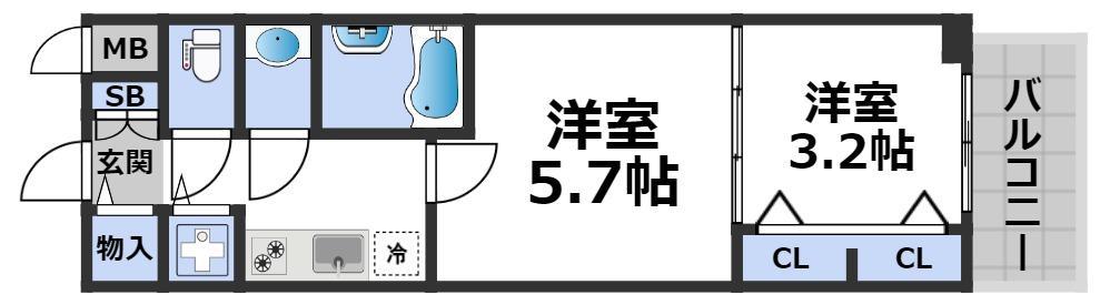 【S-RESIDENCE日本橋Qualierの間取り】