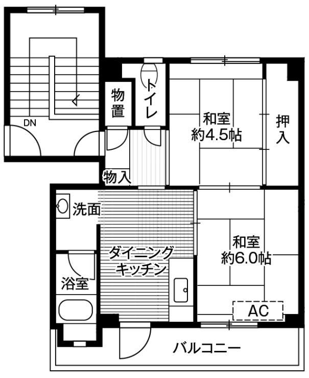 ビレッジハウス長内の間取り