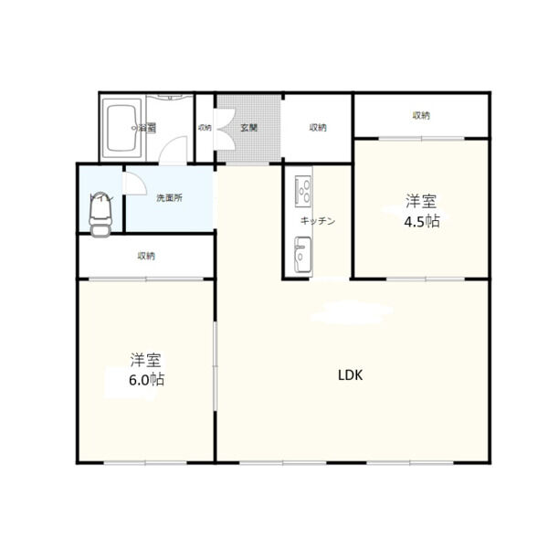 【札幌市中央区南十六条西のマンションの間取り】