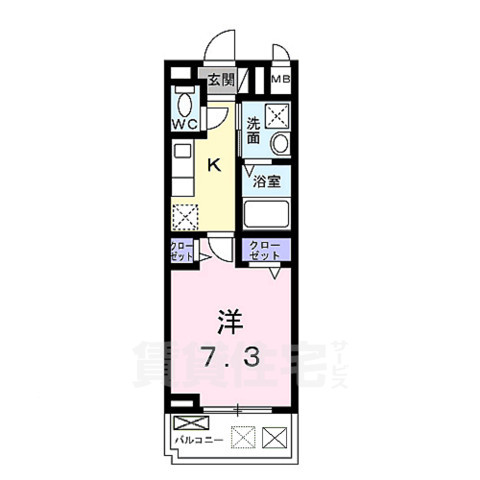 (仮)西九条島町アパートの間取り