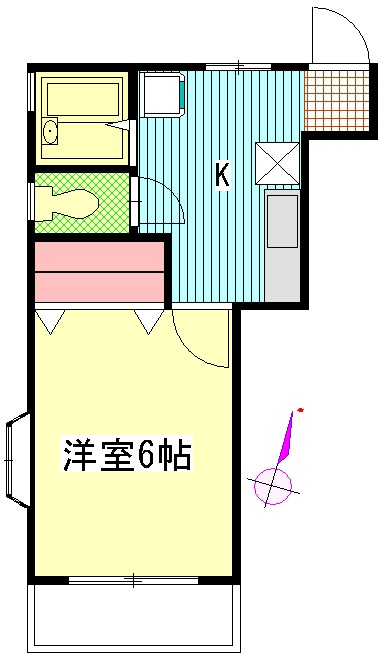 ハイツたちばなの間取り