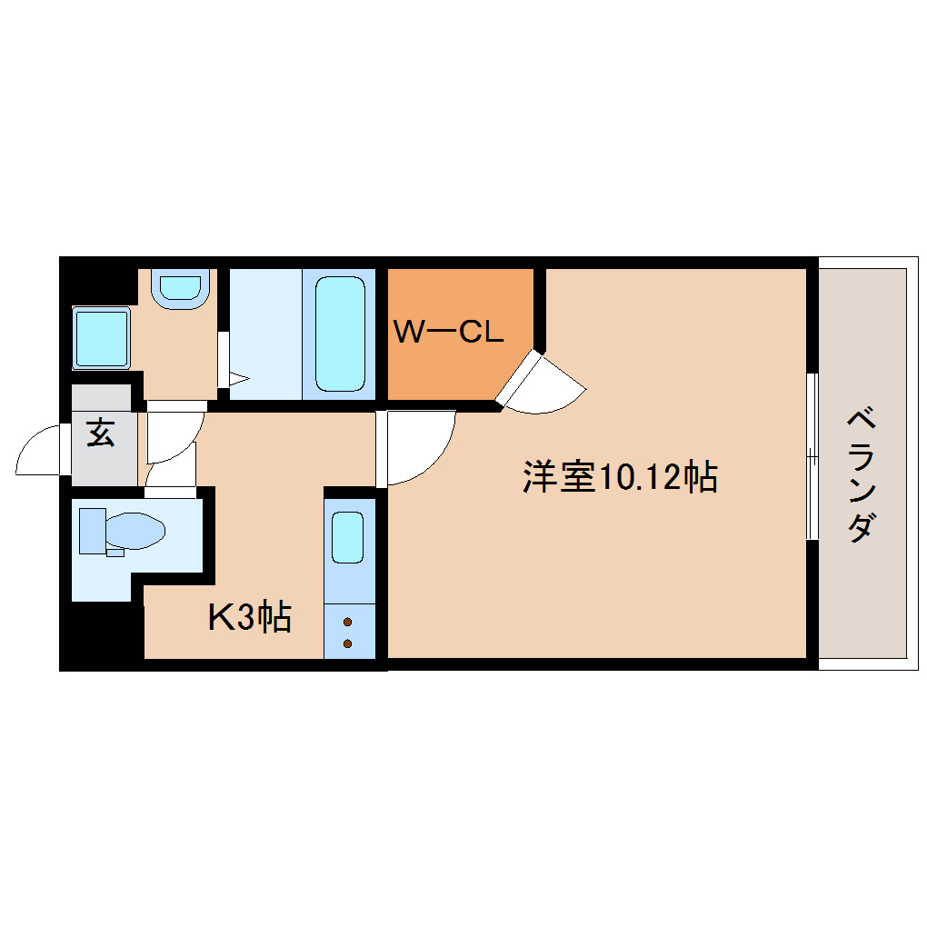 静岡市清水区江尻東のマンションの間取り