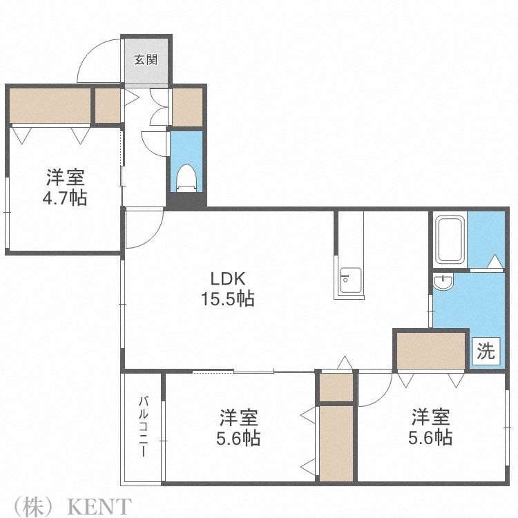 ＲＩＶＩＥＲ発寒の間取り