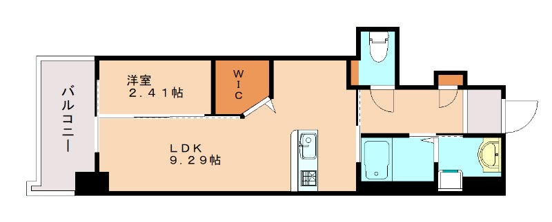 北九州市小倉北区上到津のマンションの間取り