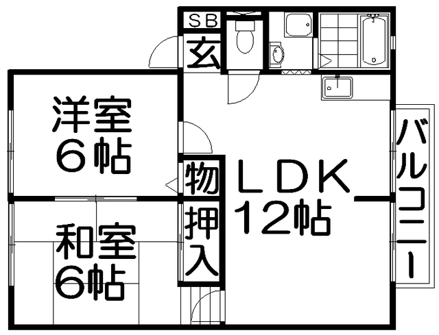 ハイツカトレアC棟の間取り