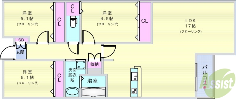 GRAND　STEADY　桜の町の間取り