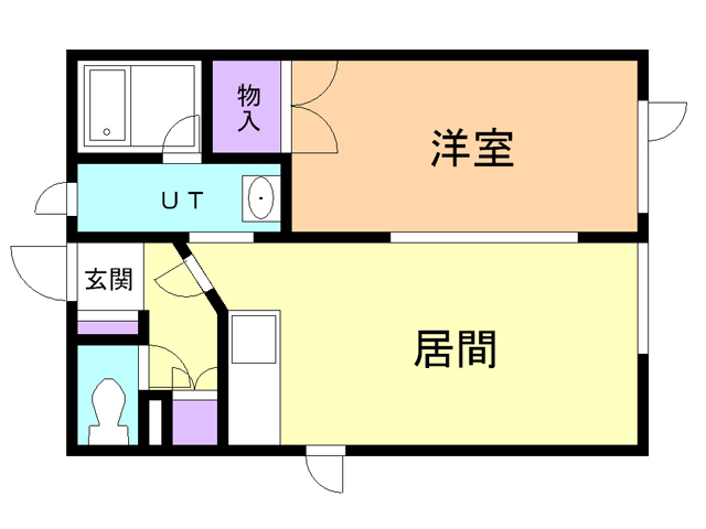 苫小牧市末広町のアパートの間取り