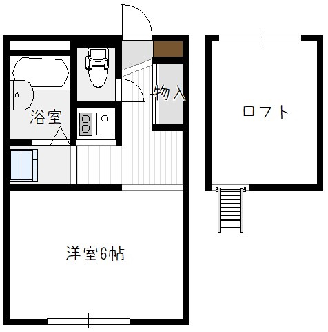 新潟市江南区横越川根町のアパートの間取り