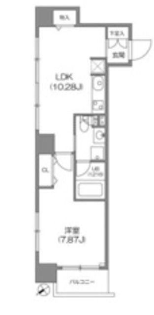 中央区新川のマンションの間取り