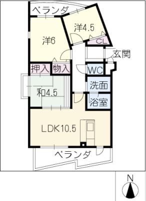 クリーン佐治の間取り