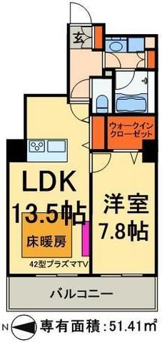 荒川区南千住のマンションの間取り