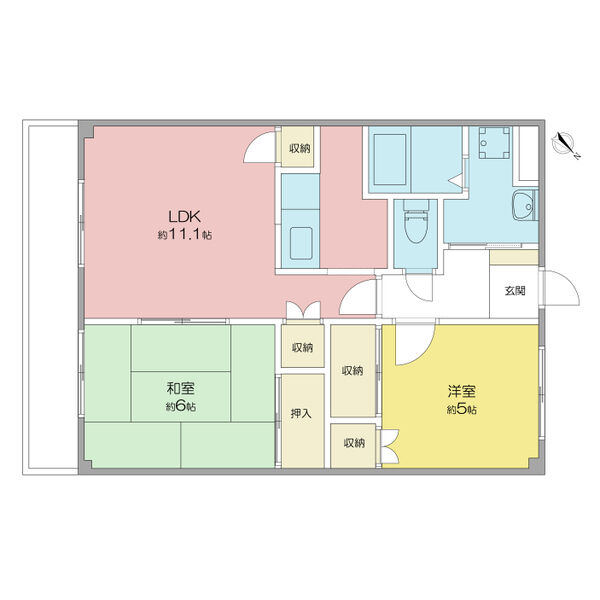 碧南市塩浜町のアパートの間取り