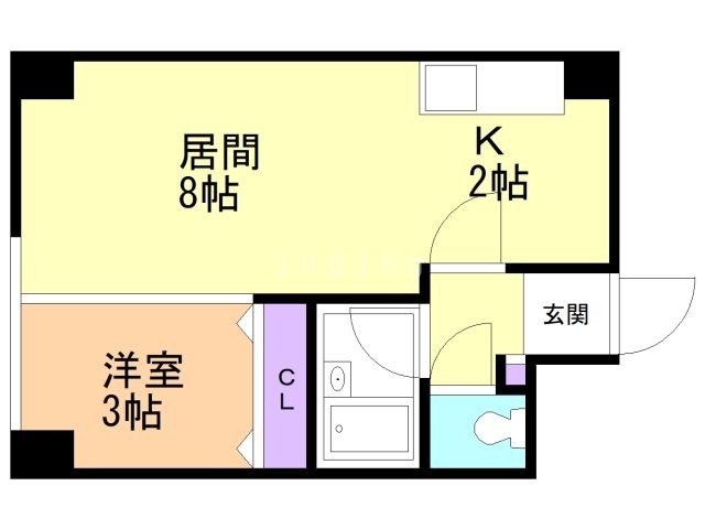 札幌市北区北三十四条西のマンションの間取り