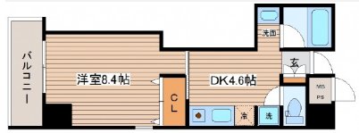 広島市中区東平塚町のマンションの間取り