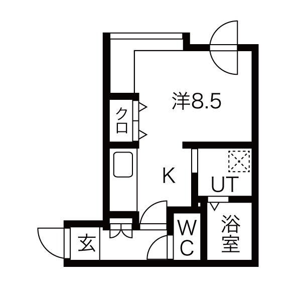 札幌市北区麻生町のマンションの間取り