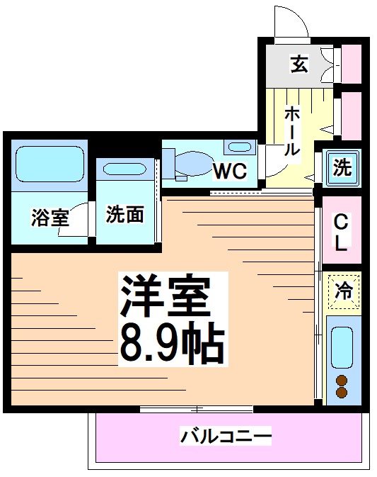 川崎市多摩区宿河原のマンションの間取り