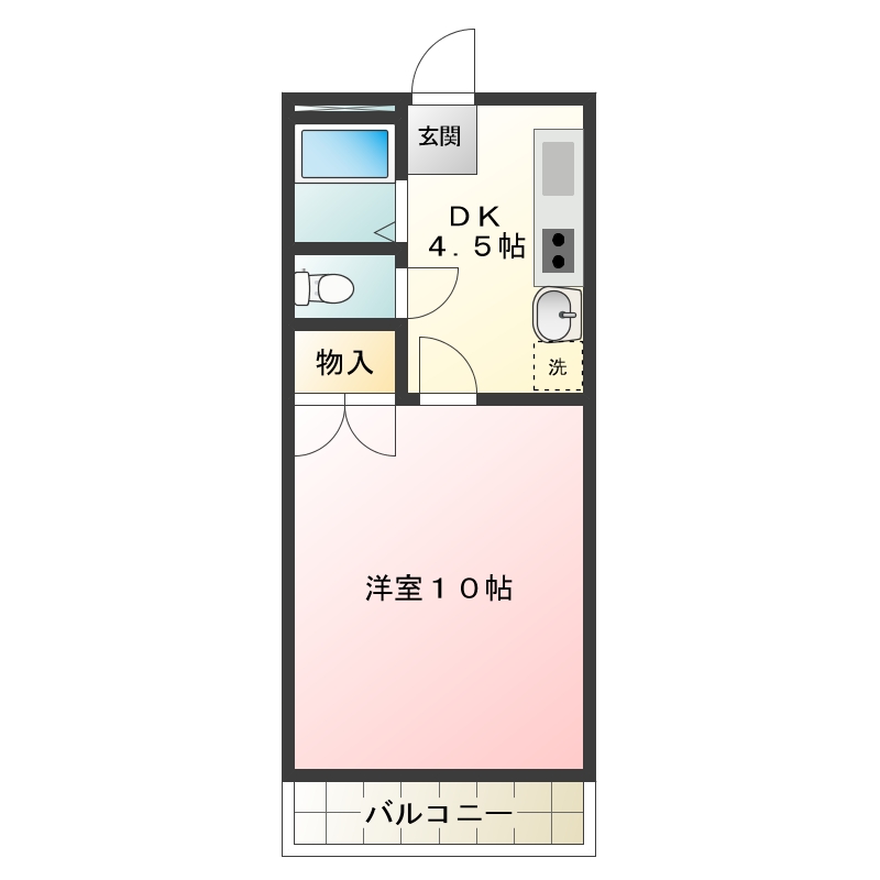 小松島市中田町のマンションの間取り