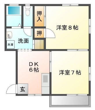 【国立市中のアパートの間取り】