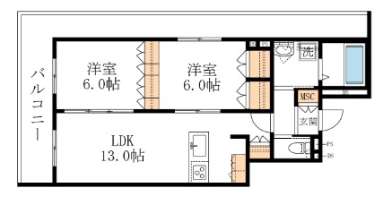 仮）橋本５丁目ヘーベルメゾンの間取り