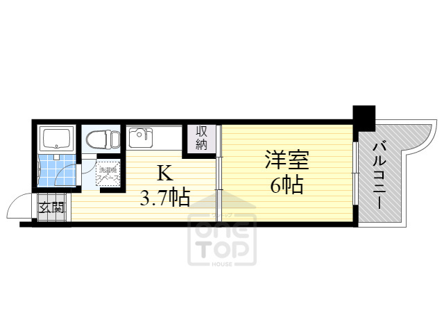 吹田市岸部南のマンションの間取り